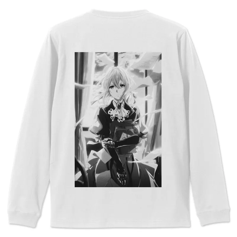 ヴァイオレット・エヴァーガーデン ロングスリーブTシャツ/WHITE-L