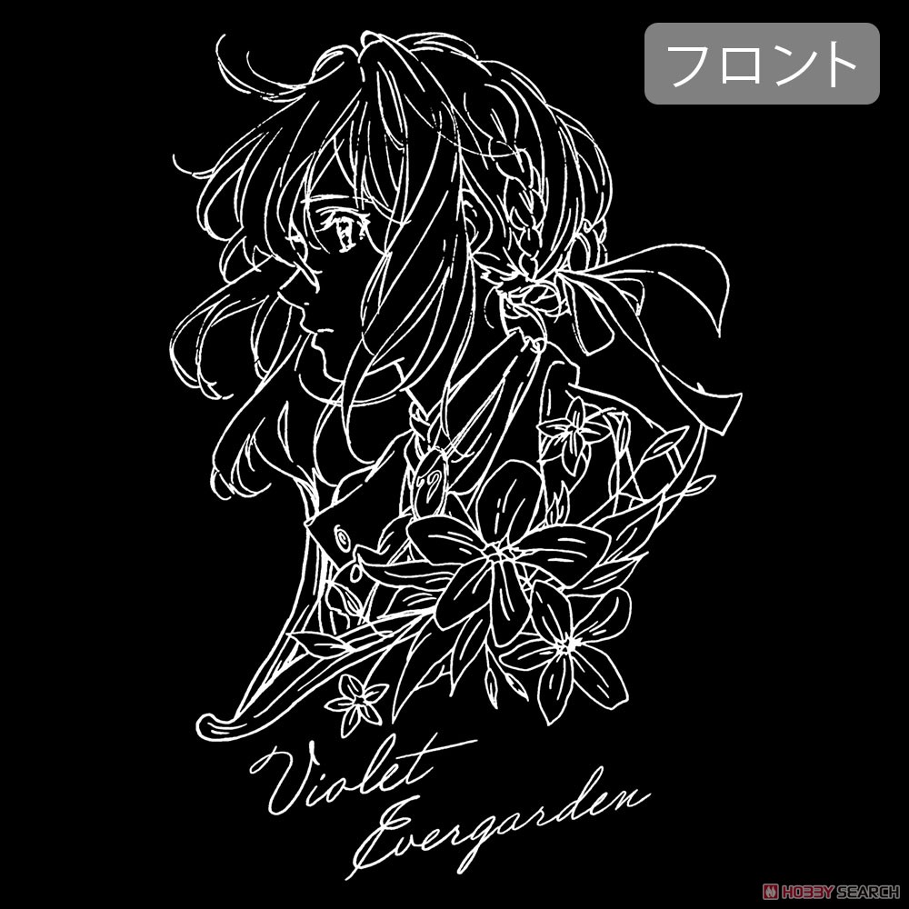ヴァイオレット イラストアート ロングスリーブTシャツ/BLACK-XL 3