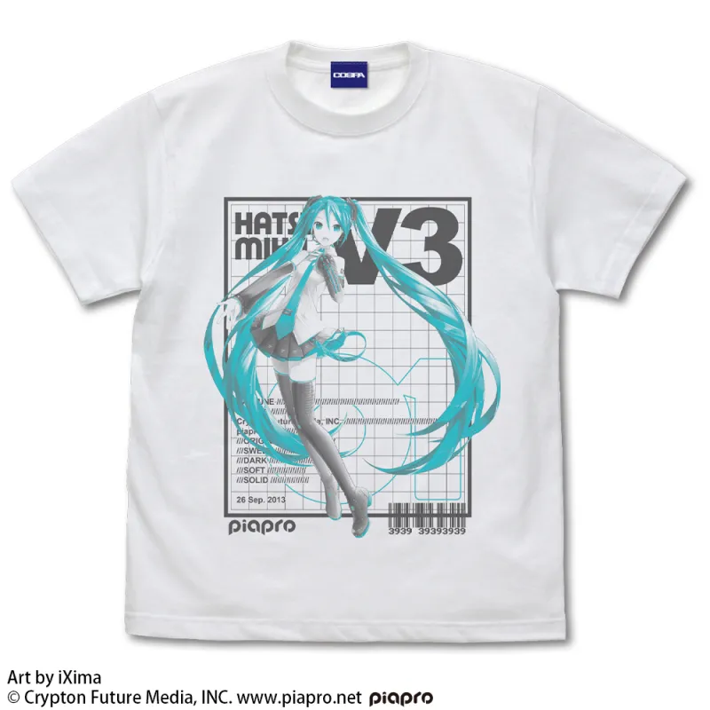 初音ミク V3 Tシャツ Ver.3.0/WHITE-M
