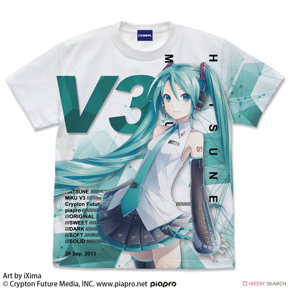 初音ミク V3 フルグラフィックTシャツ Ver.3.0/WHITE-XL 2