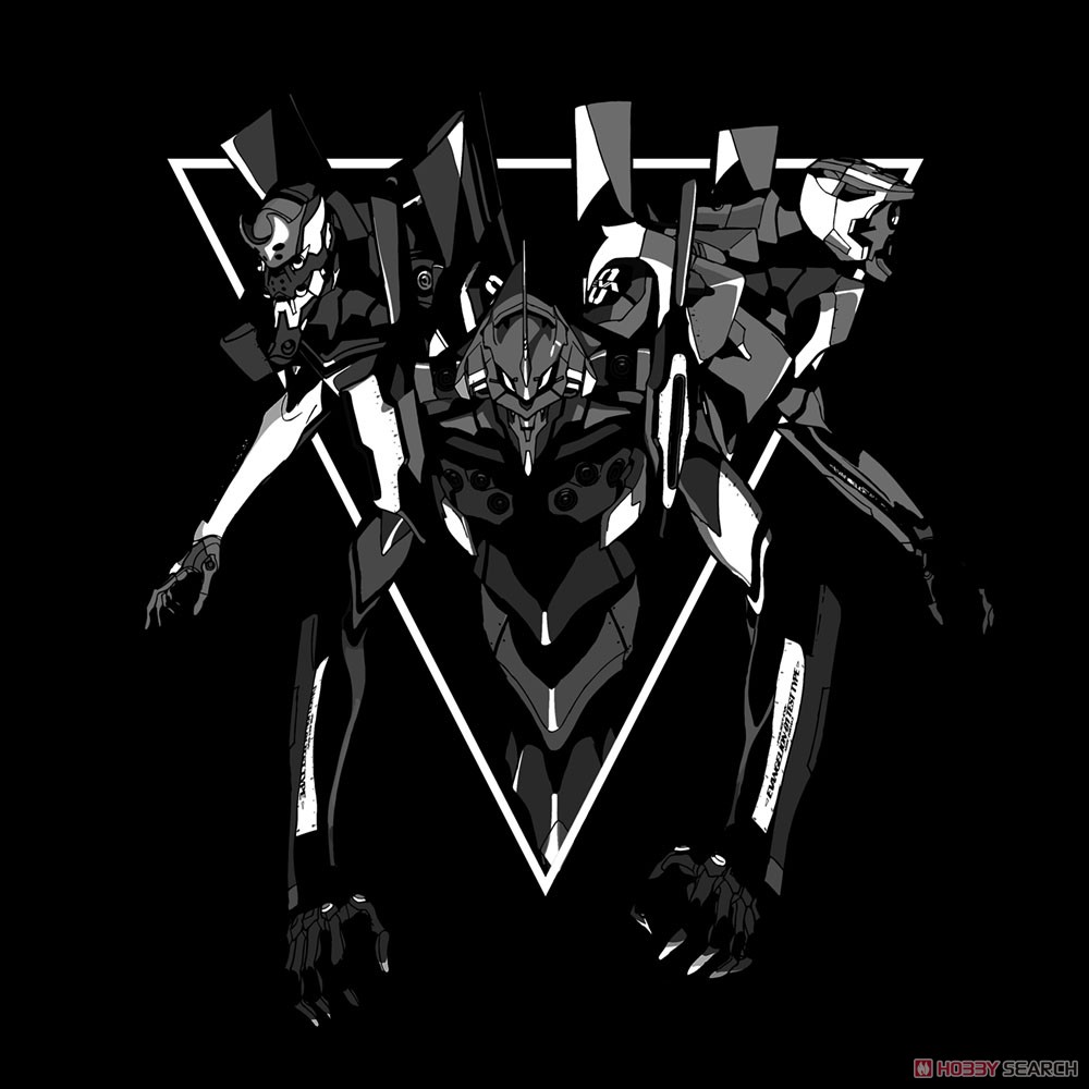 EVANGELION トライアングル Tシャツ/BLACK-M 3