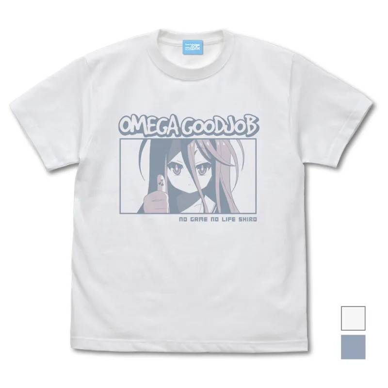 「白」の「オメガぐっじょぶ」ウインドウ Tシャツ/WHITE-M