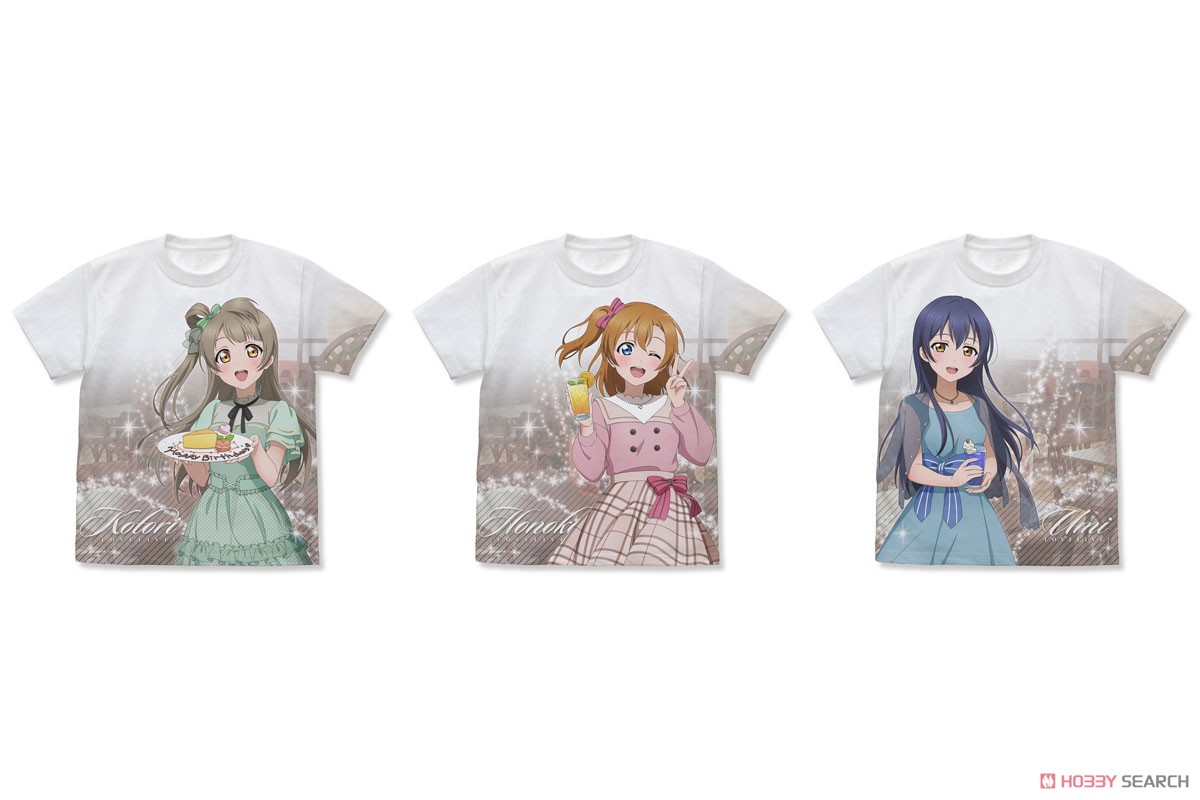 描き下ろし 南 ことり フルグラフィックTシャツ パーティードレス Ver./WHITE-XL 3