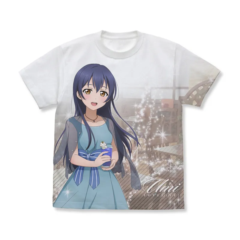 描き下ろし 園田 海未 フルグラフィックTシャツ パーティードレス Ver./WHITE-M