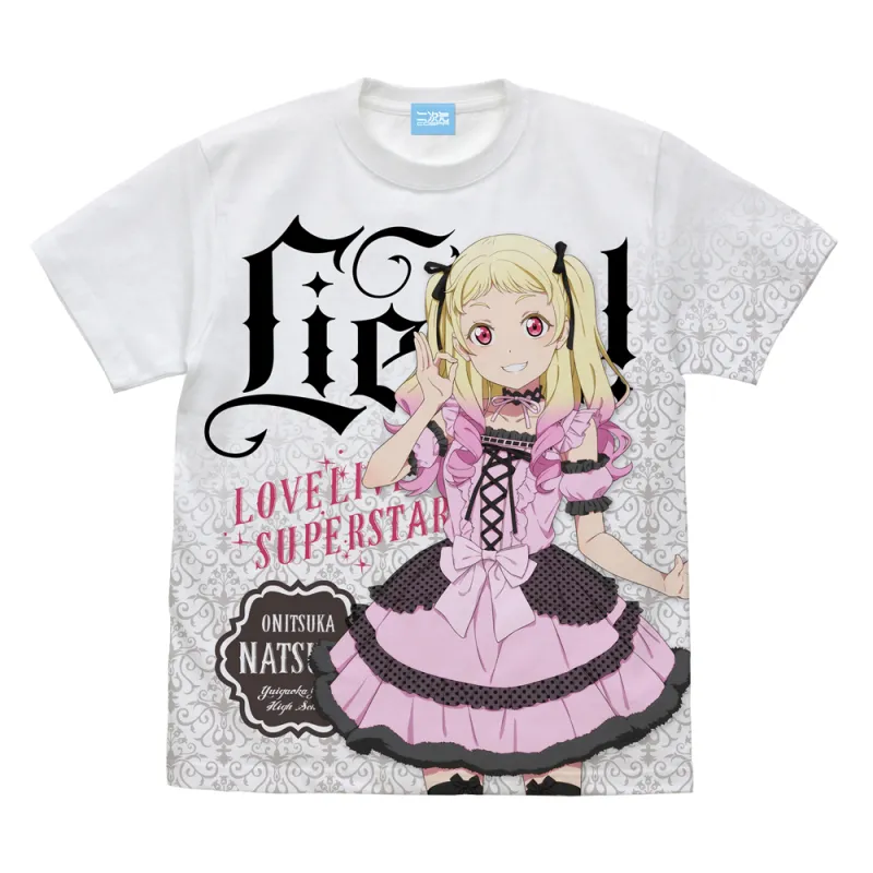 描き下ろし 鬼塚 夏美 フルグラフィックTシャツ ロリータファッション Ver./WHITE-L