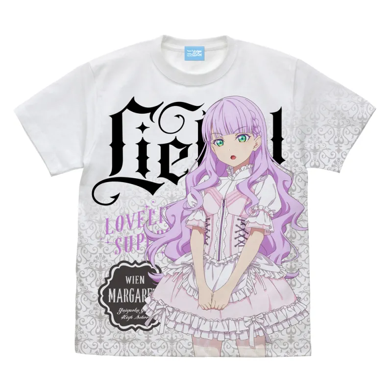 描き下ろし ウィーン・マルガレーテ フルグラフィックTシャツ ロリータファッション /WHITE-S