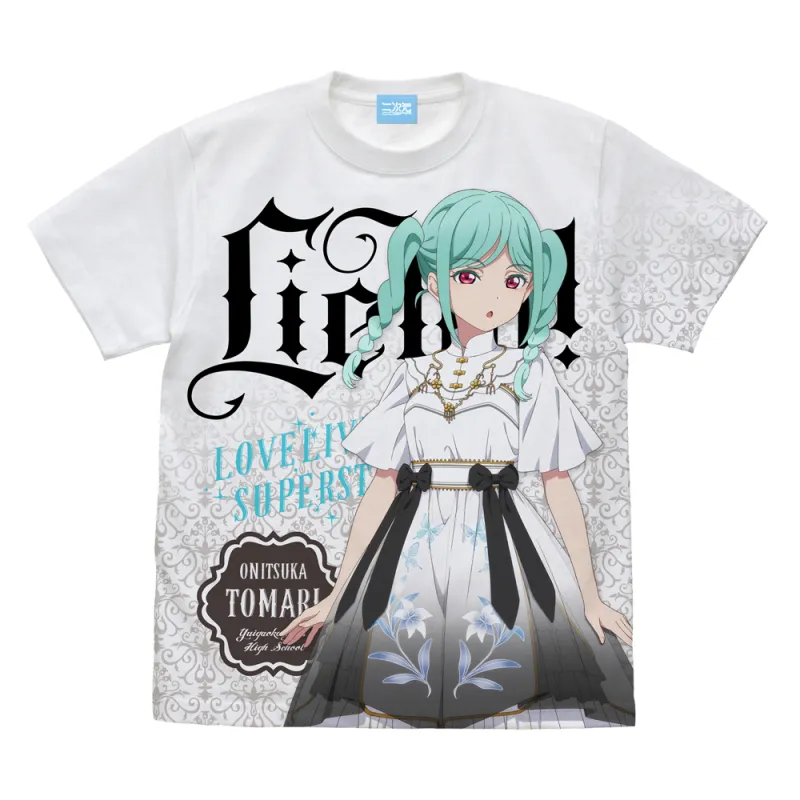 描き下ろし 鬼塚 冬毬 フルグラフィックTシャツ ロリータファッション Ver./WHITE-L