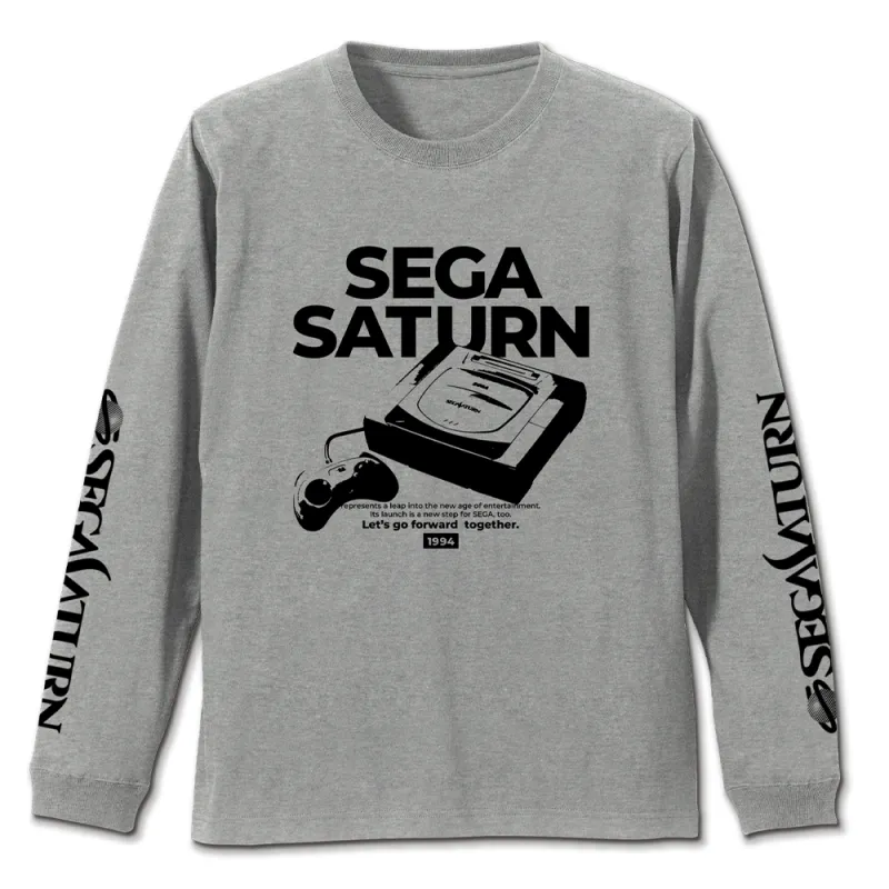 セガサターン 袖リブロングスリーブTシャツ/MIX GRAY-L