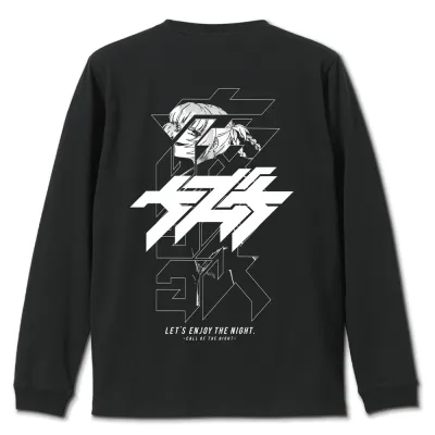よふかしのうた ロングスリーブ Tシャツ/BLACK-L