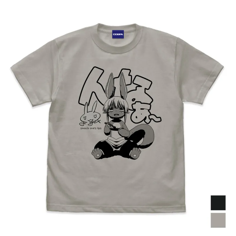描き下ろし ナナチ モグモグ Tシャツ/LIGHT GRAY-L