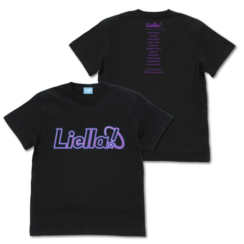 Liella! ネオンサインロゴ Tシャツ/BLACK-M