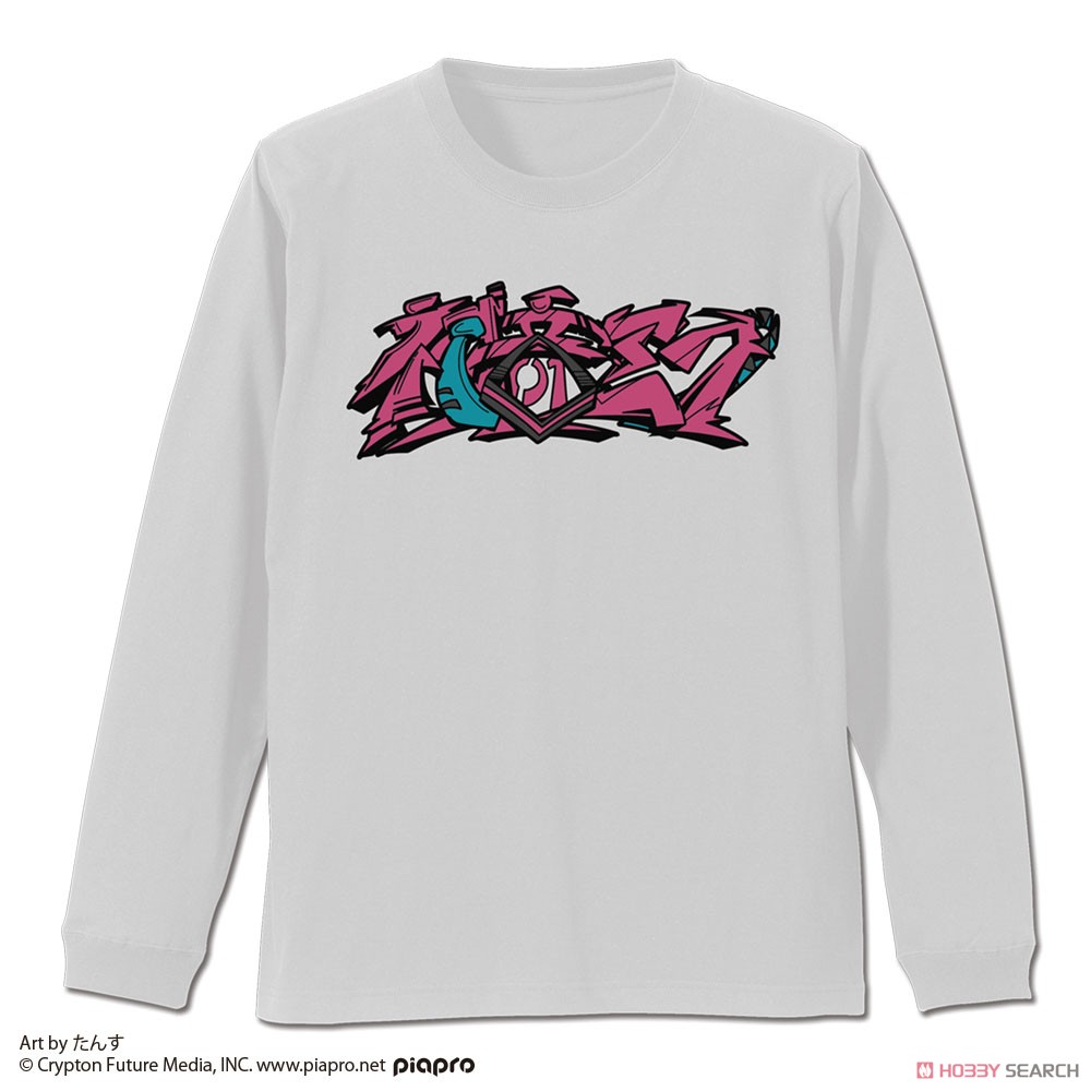 初音ミク 袖リブロングスリーブTシャツ たんす Ver./WHITE-M 2