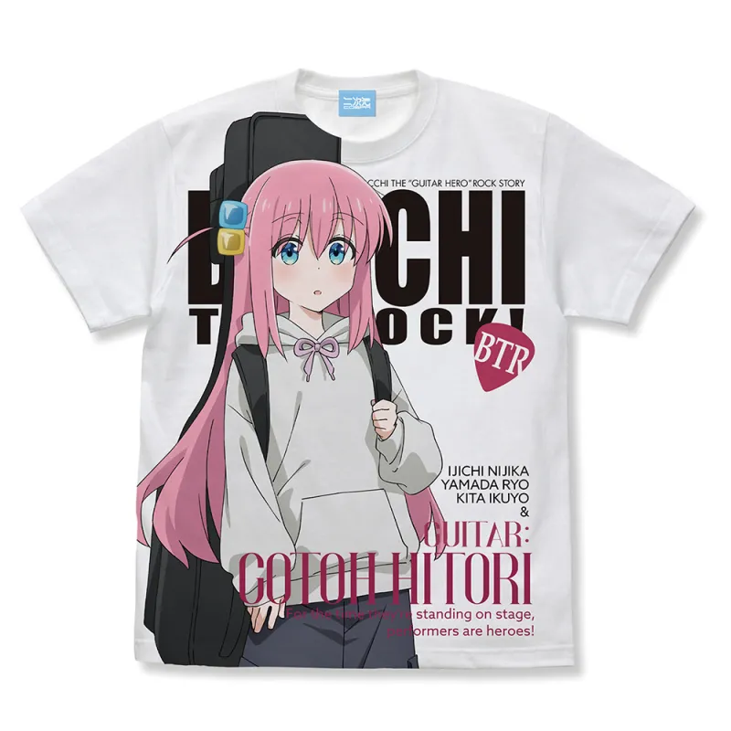 描き下ろし 後藤ひとり フルグラフィックTシャツ ストリートファッションVer./WHITE-S