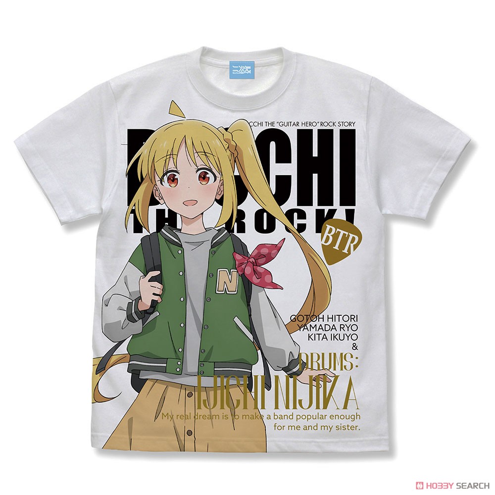 描き下ろし 伊地知虹夏 フルグラフィックTシャツ ストリートファッションVer./WHITE-S 2