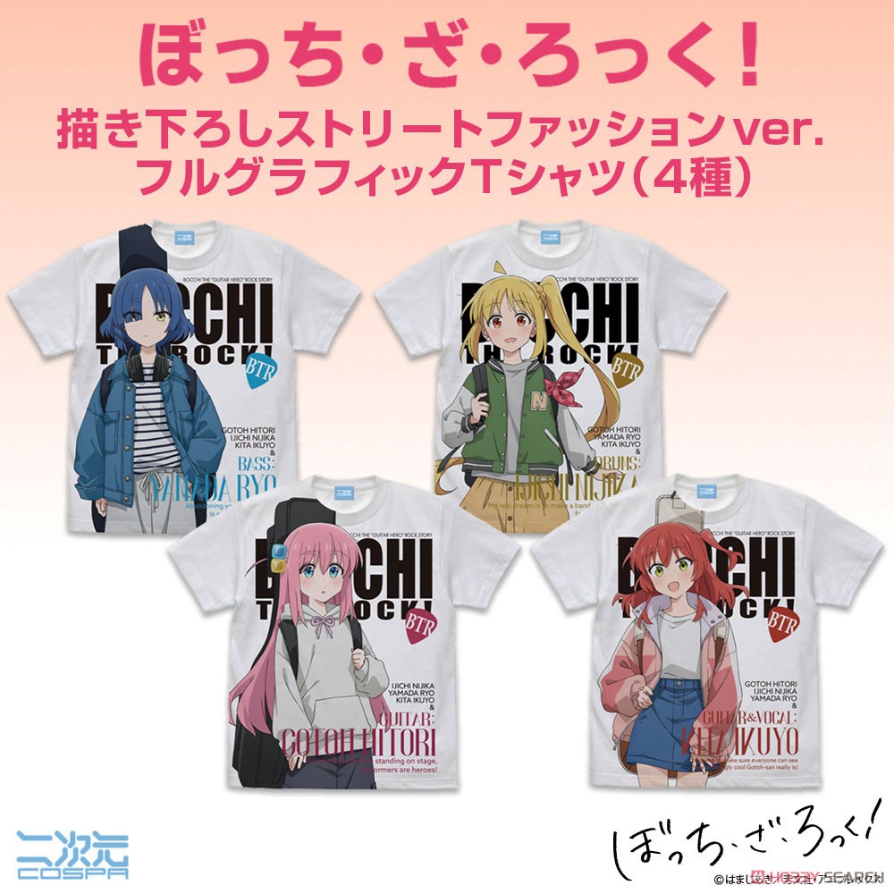 描き下ろし 伊地知虹夏 フルグラフィックTシャツ ストリートファッションVer./WHITE-S 4