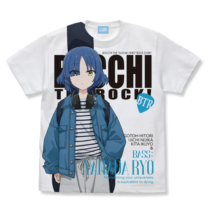 描き下ろし 山田リョウ フルグラフィックTシャツ ストリートファッションVer./WHITE-S