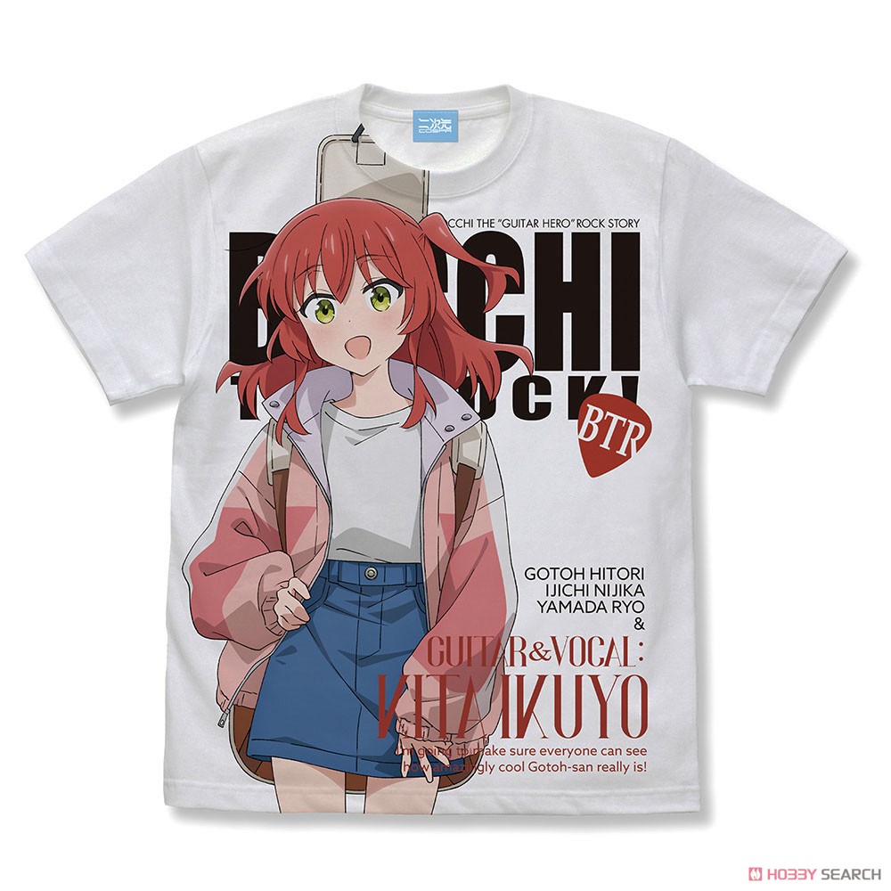 描き下ろし 喜多郁代 フルグラフィックTシャツ ストリートファッションVer./WHITE-XL 2