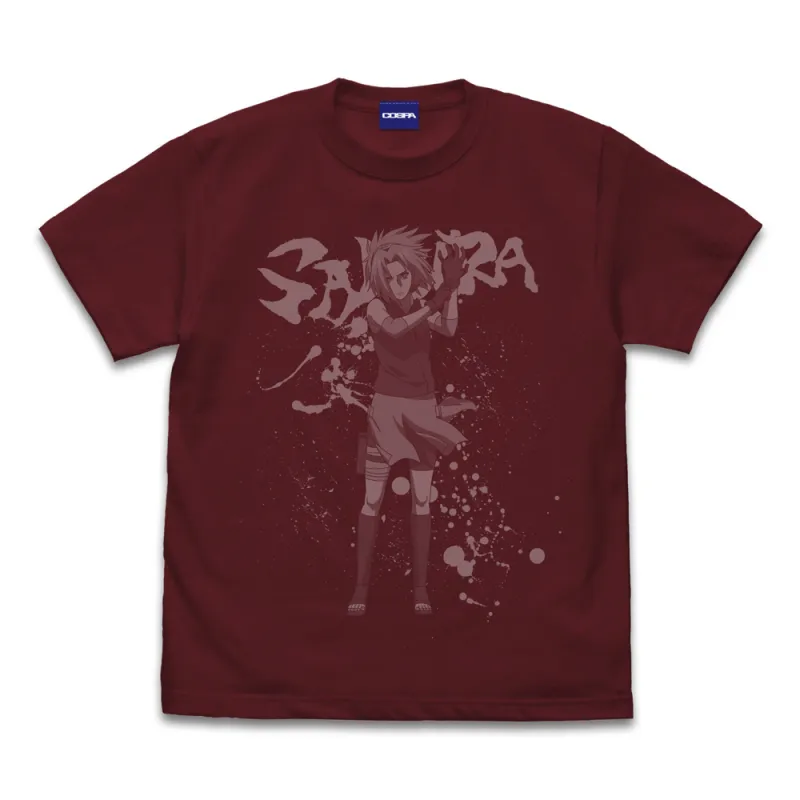 春野サクラ Tシャツ/BURGUNDY-XL