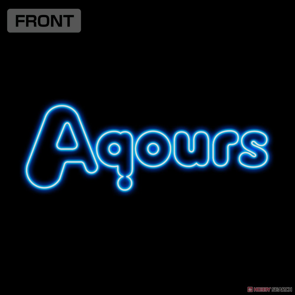 Aqours ネオンサインロゴ Tシャツ/BLACK-L 5