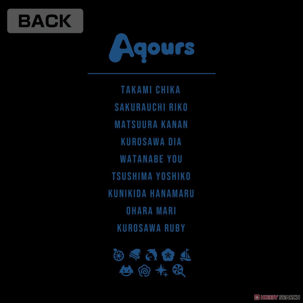 Aqours ネオンサインロゴ Tシャツ/BLACK-XL 6