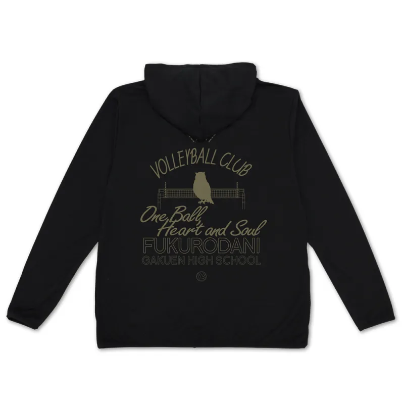 梟谷学園高校バレーボール部 薄手ドライパーカー/BLACK-XL