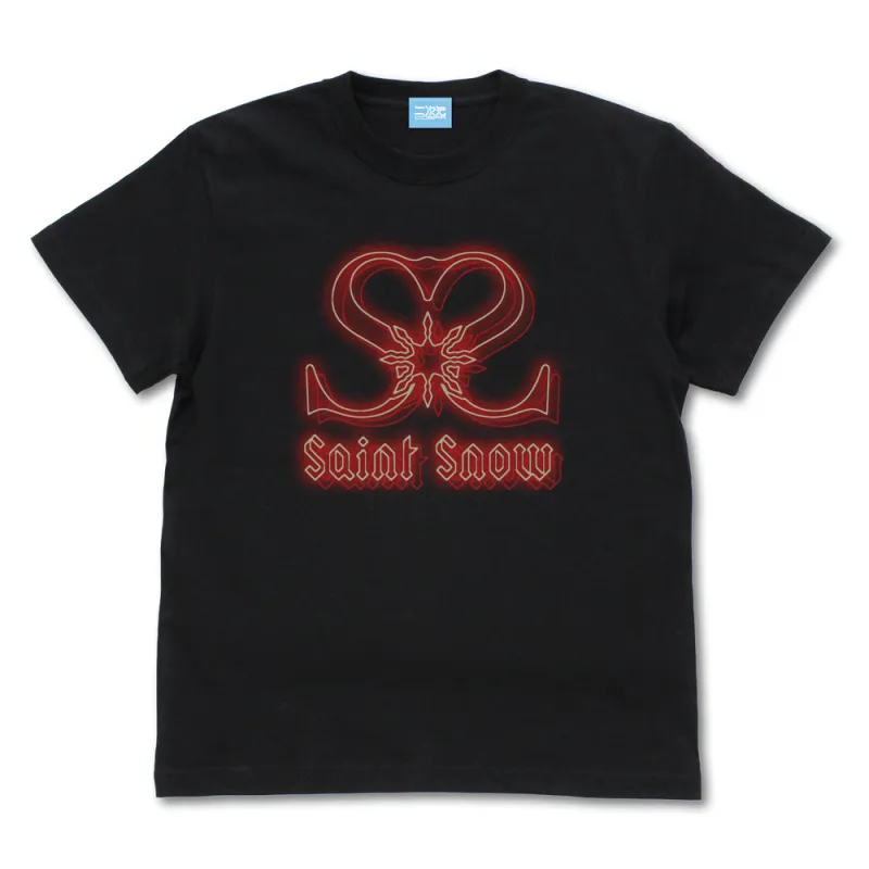 Saint Snow ネオンサインロゴ Tシャツ/BLACK-S