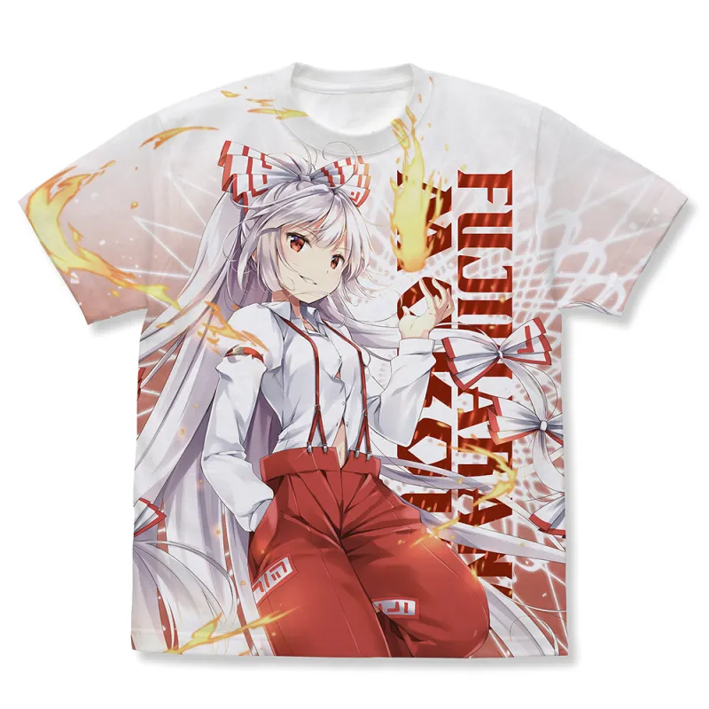 藤原妹紅 フルグラフィックTシャツ なつめえりver./WHITE-M