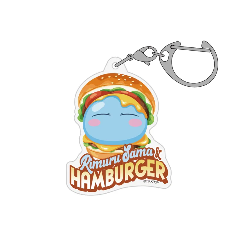 ハンバーガーに挟まれたリムル様 アクリルマルチキーホルダー