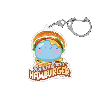 ハンバーガーに挟まれたリムル様 アクリルマルチキーホルダー