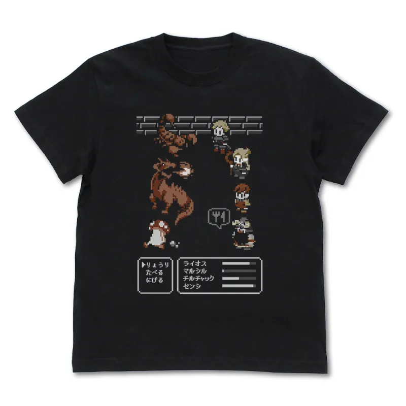 ダンジョン飯ドット絵 Tシャツ/BLACK-XL