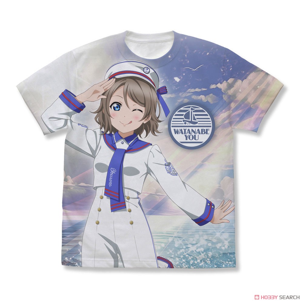 描き下ろし 渡辺 曜 フルグラフィックTシャツ ソロコンサートver./WHITE-S 2