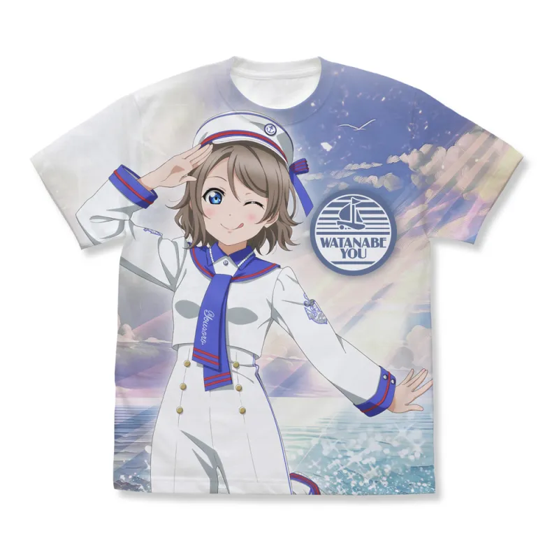 描き下ろし 渡辺 曜 フルグラフィックTシャツ ソロコンサートver./WHITE-XL
