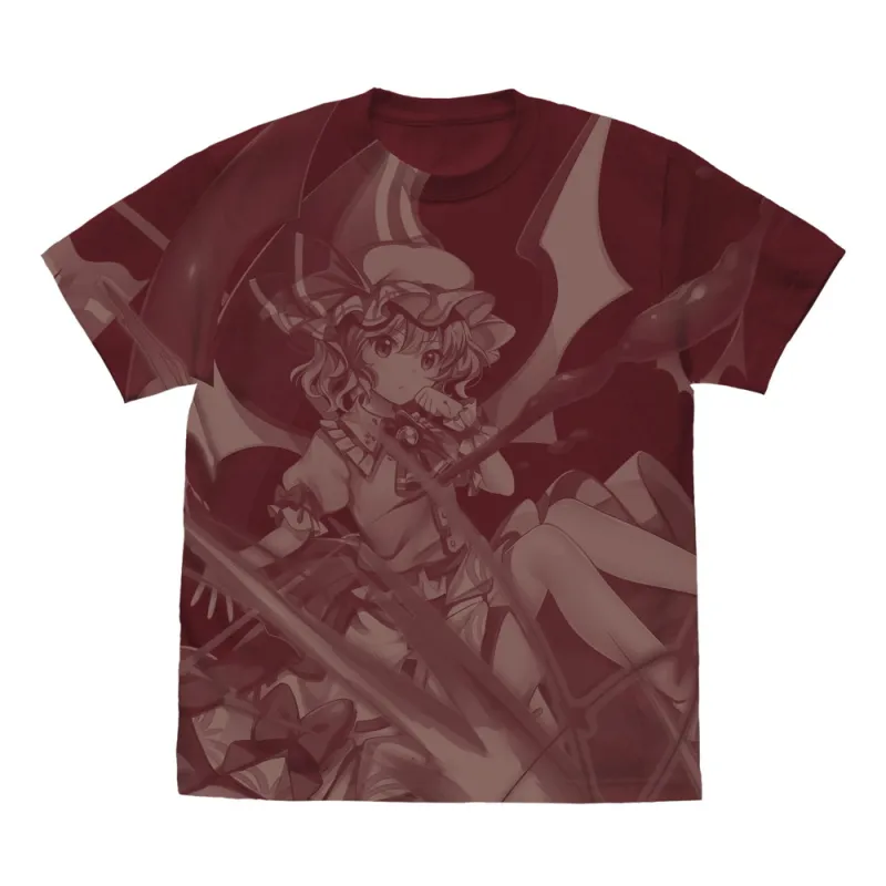 東方LostWord レミリア・スカーレット オールプリントTシャツ/BURGUNDY-L