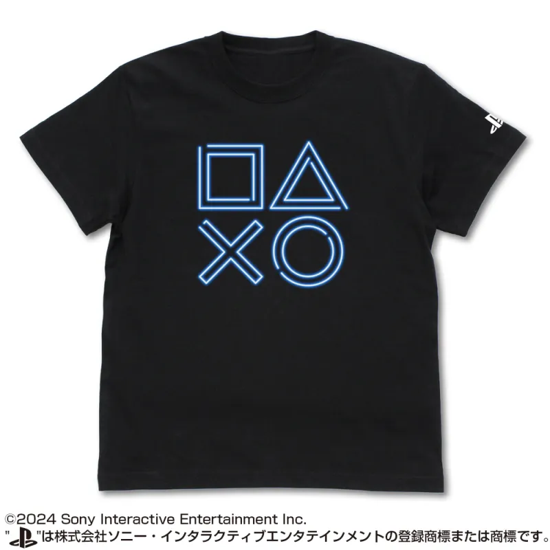 Tシャツ for PlayStation Shapes Neon Ver./BLACK-L