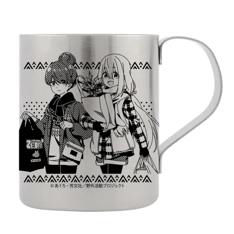 描き下ろし リン&なでしこ 二層ステンレスマグカップ ゼブラでお買い物Ver.