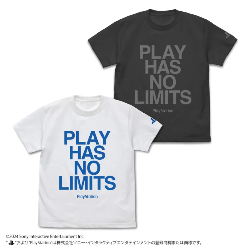 PLAY HAS NO LIMITS Tシャツ for PlayStation/WHITE-S