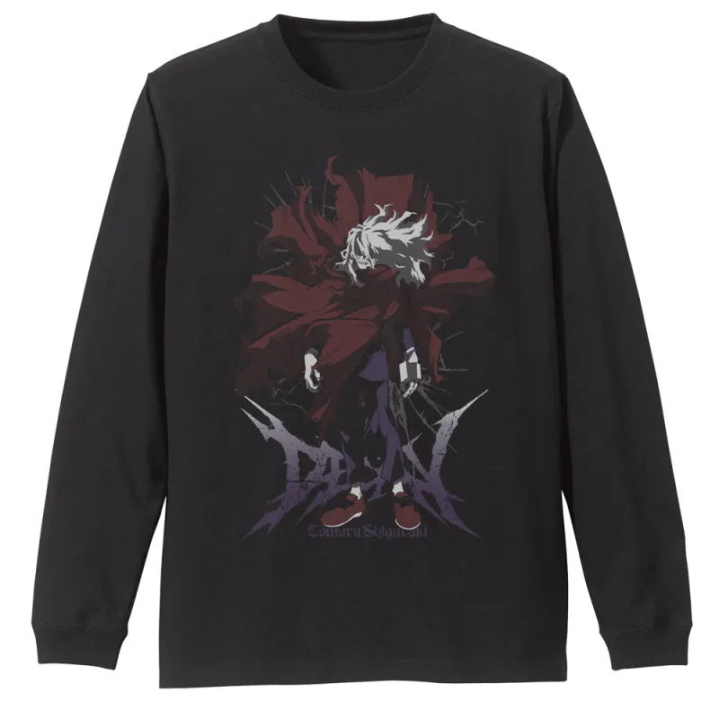 死柄木弔 袖リブロングスリーブTシャツ/BLACK-XL