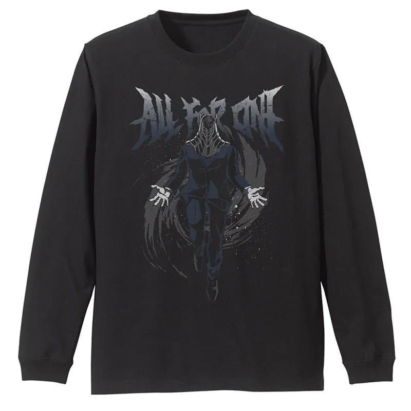 オール・フォー・ワン 袖リブロングスリーブTシャツ/BLACK-L