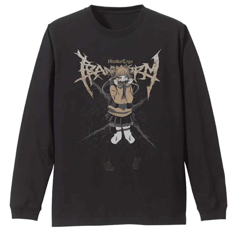 トガヒミコ 袖リブロングスリーブTシャツ/BLACK-L