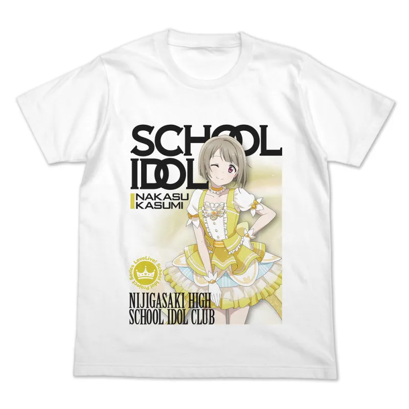 中須かすみ フルカラーTシャツ オフィシャルカードゲームVer./WHITE-M