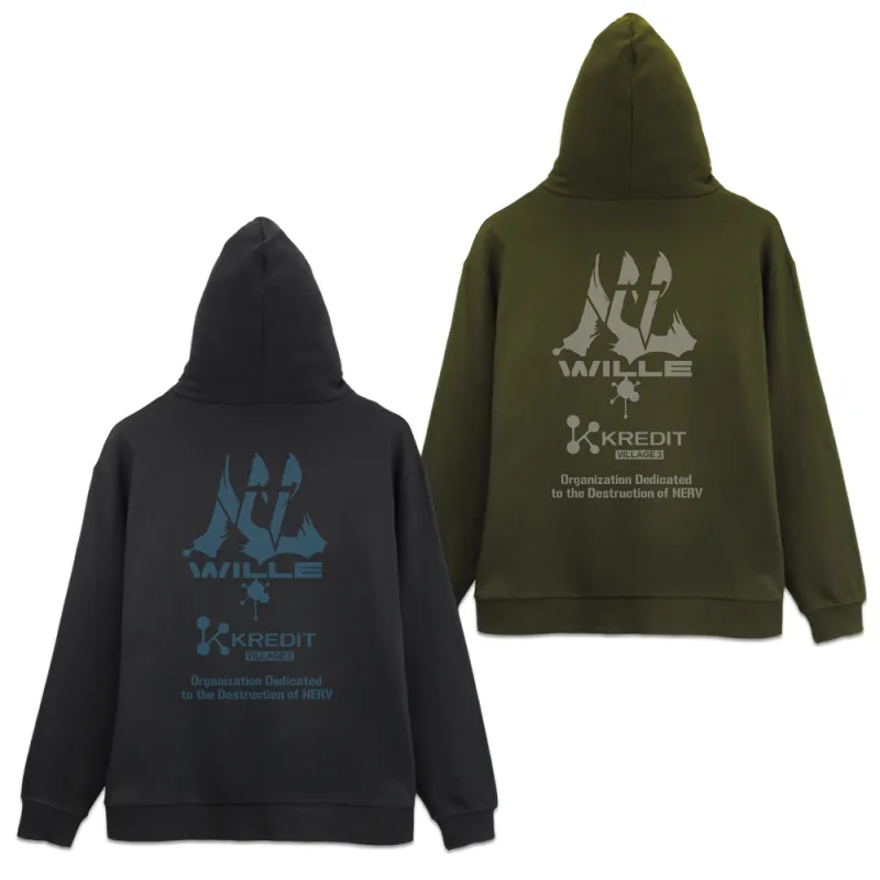 WILLE&KREDIT ジップパーカー/BLACK-M