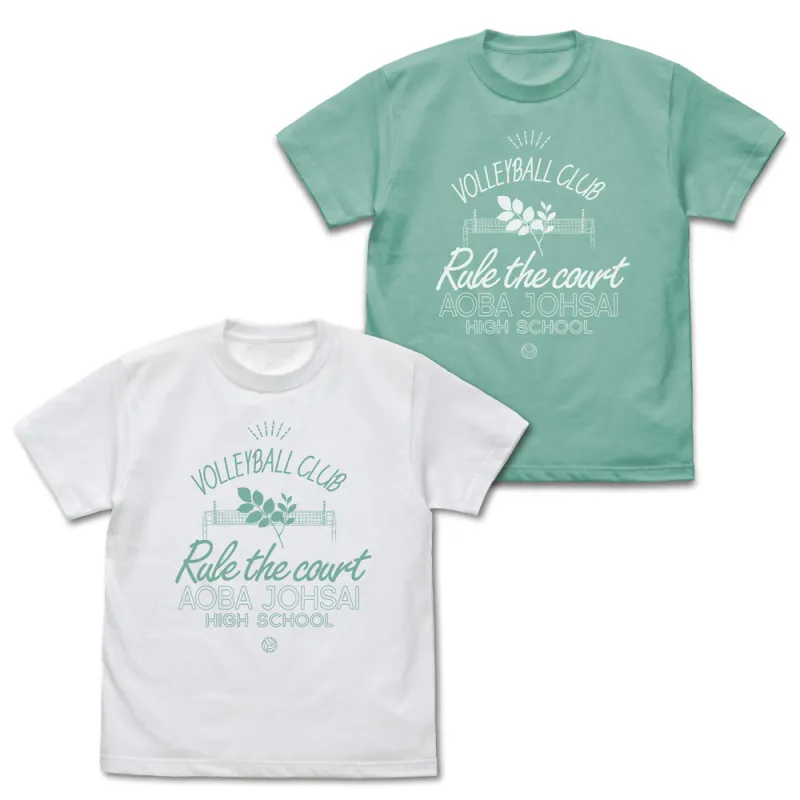 青葉城西高校バレーボール部 アイコンマークカレッジ Tシャツ/MINT GREEN-M