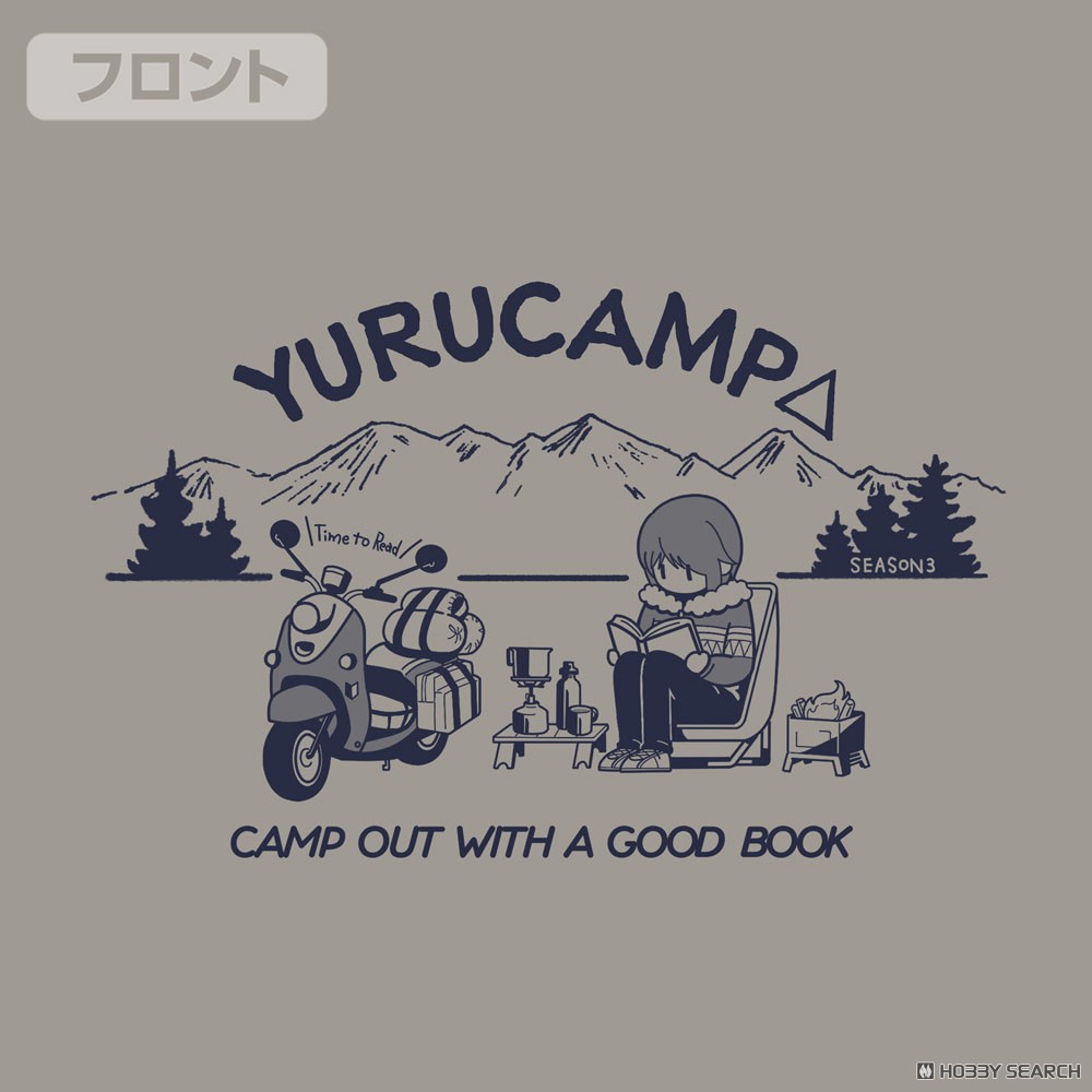 本を読む志摩リン Tシャツ/LIGHT GRAY-L 3