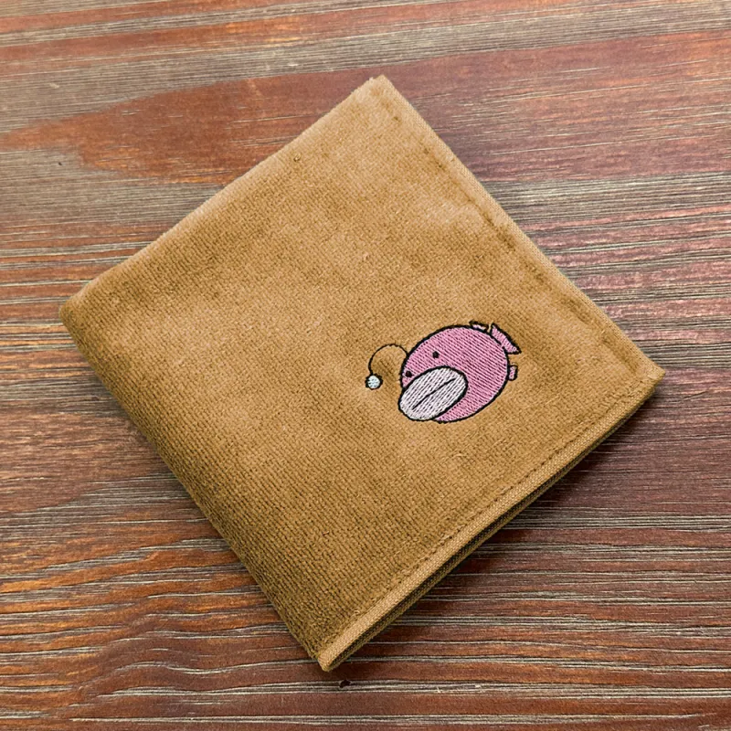 あんこうチーム 刺繍ハンドタオル/LIGHT BROWN