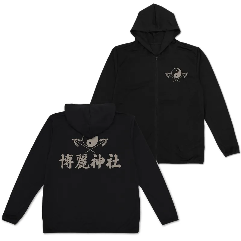 博麗神社 薄手ドライパーカー/BLACK-XL