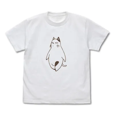 歩くコタツネコTシャツ/WHITE-XL