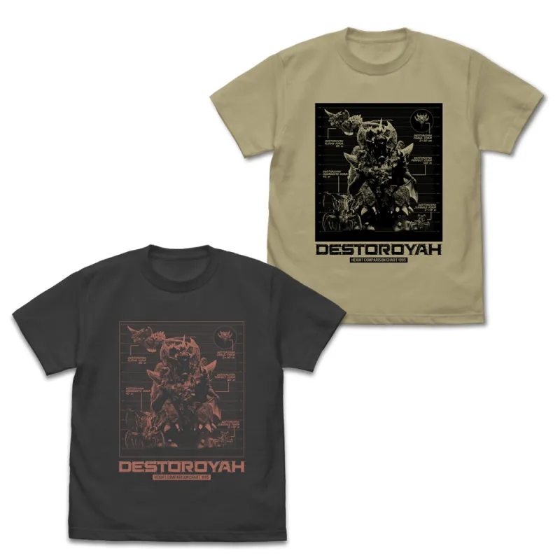 デストロイア進化形態比較表 Tシャツ/SAND KHAKI-L