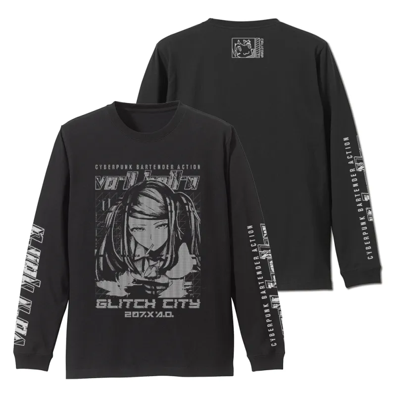 VA-11 Hall-A ジル 袖リブロングスリーブTシャツ/BLACK-S