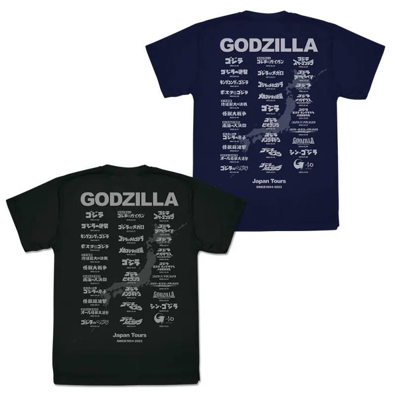 ゴジラツアー ドライTシャツ/BLACK-L
