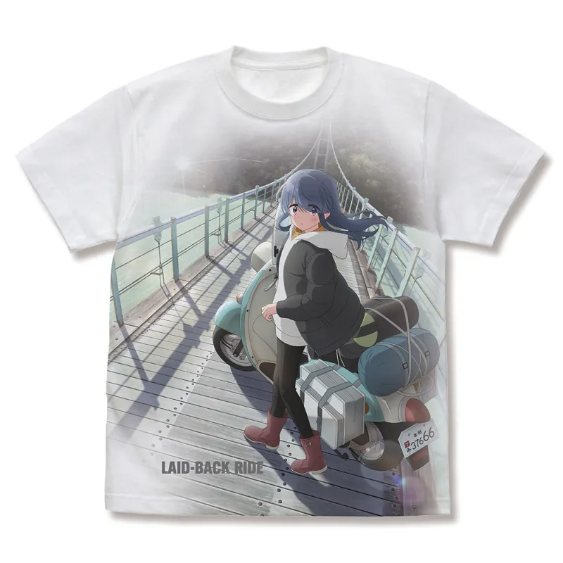 バイク志摩リン フルグラフィックTシャツ/WHITE-L